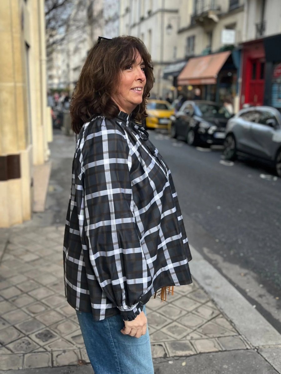 Blouse Joséphine à carreaux - Les Militantes