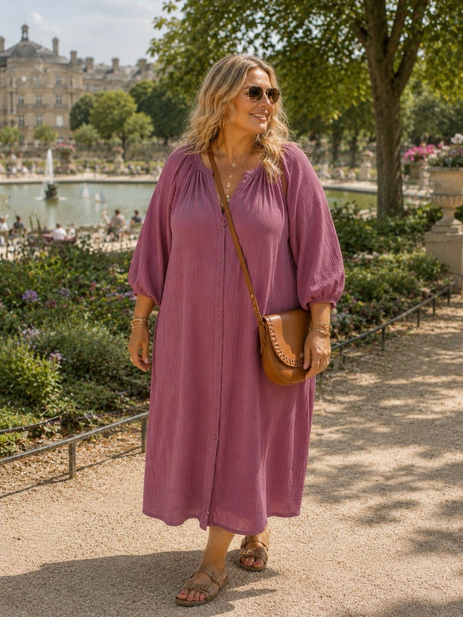Robe-chemise longue grande taille femme - Les Militantes Paris