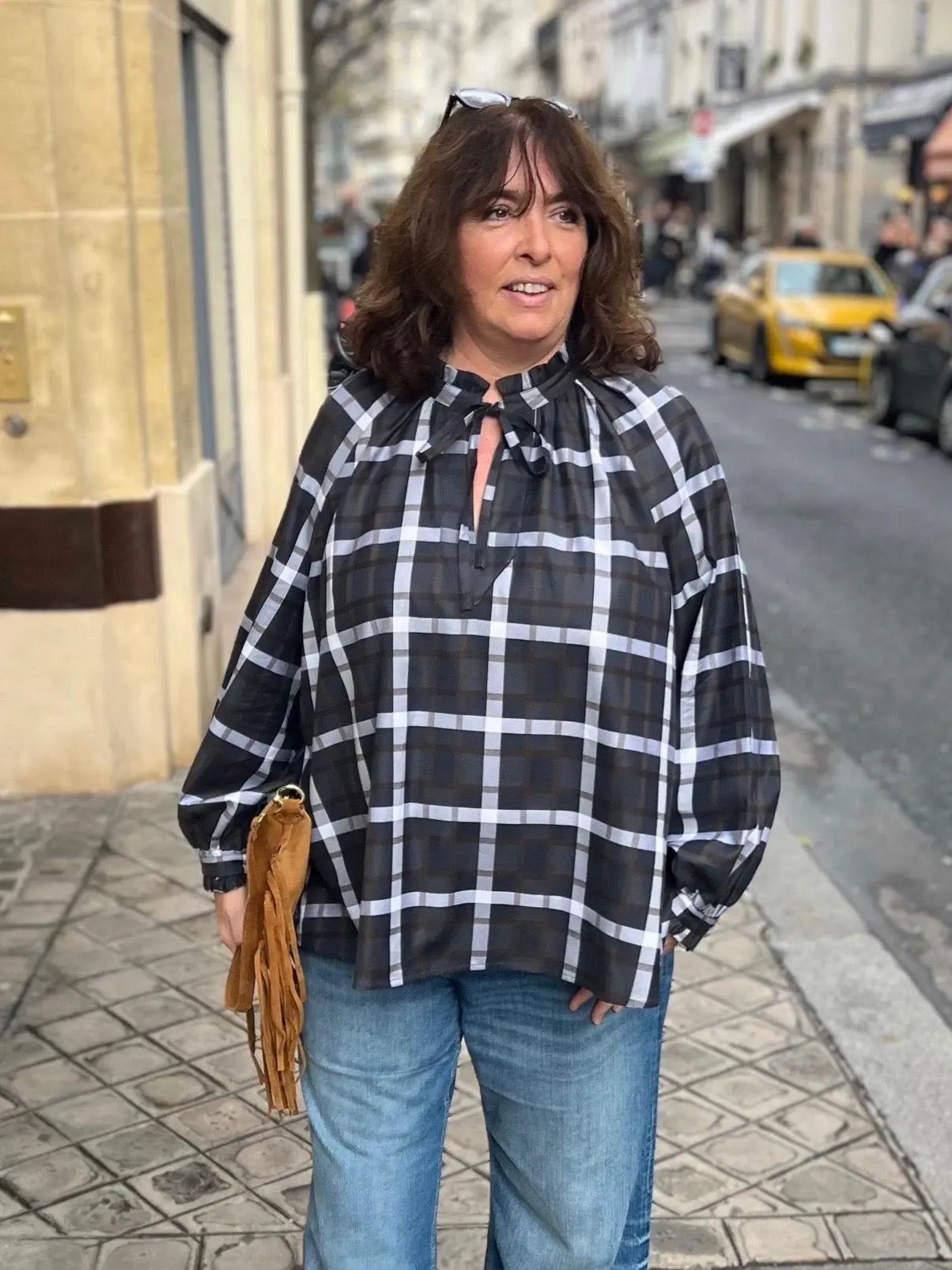 Blouse Joséphine à carreaux Les Militantes