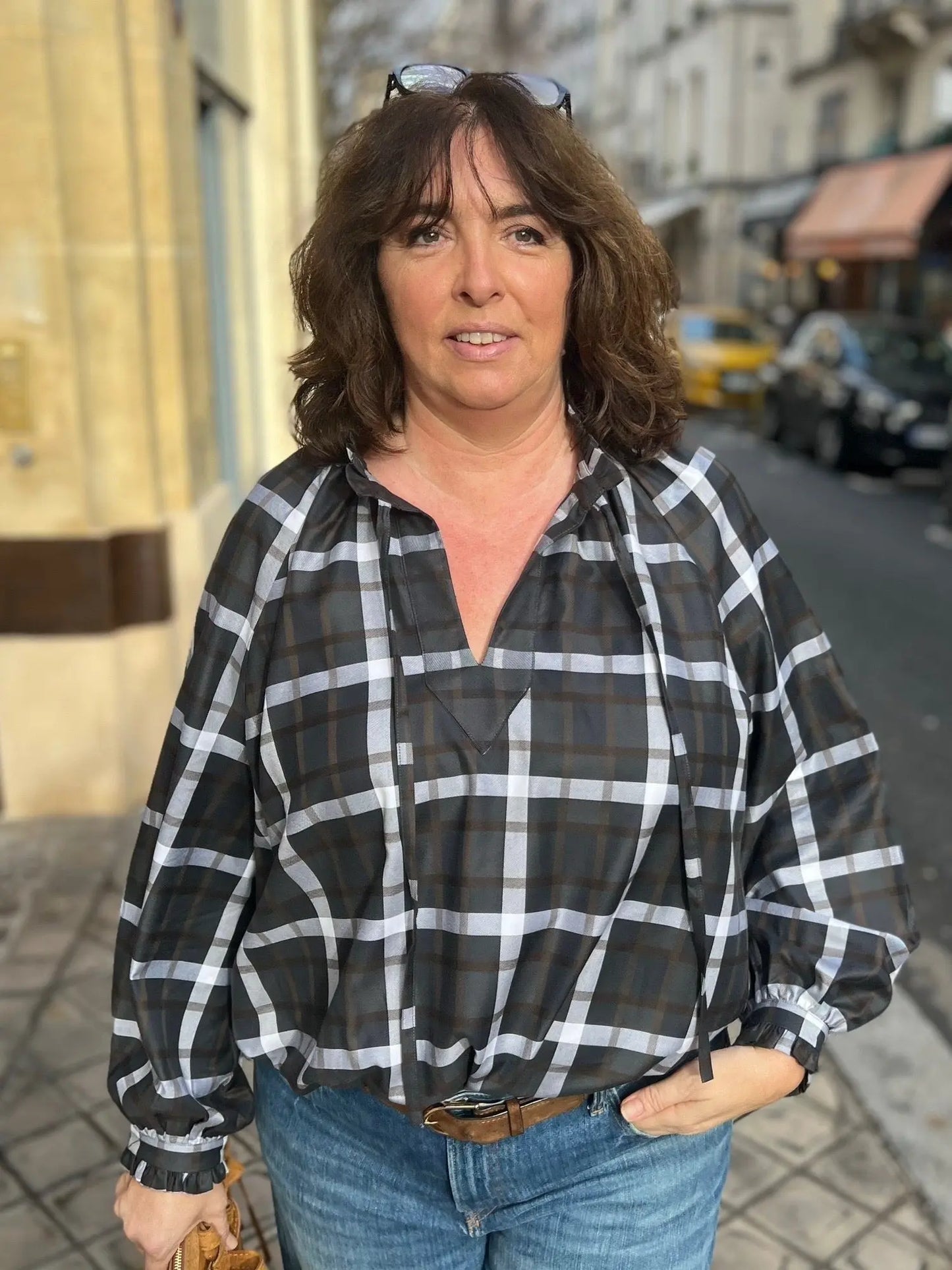 Blouse Joséphine à carreaux Les Militantes