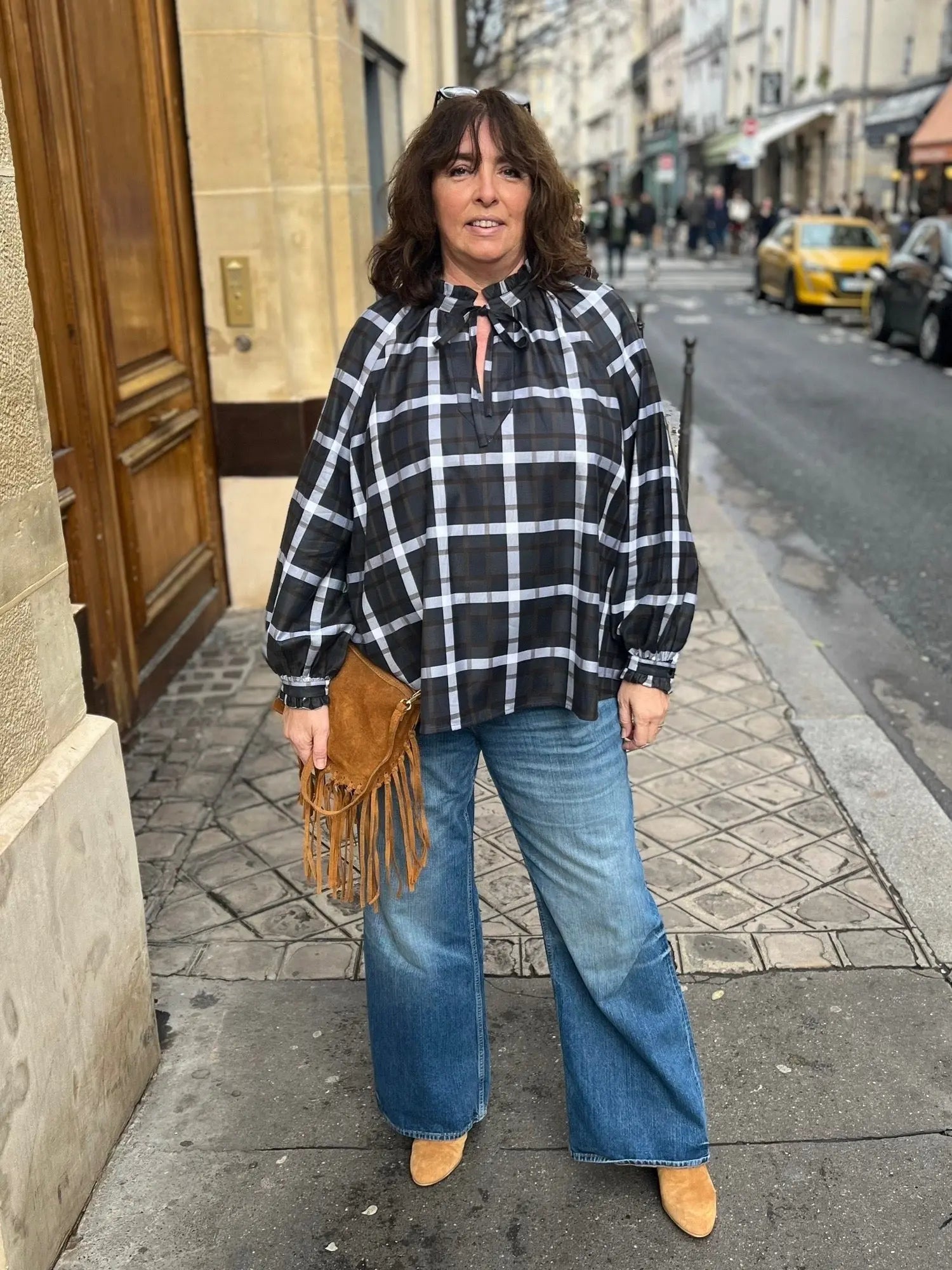 Blouse Joséphine à carreaux Les Militantes