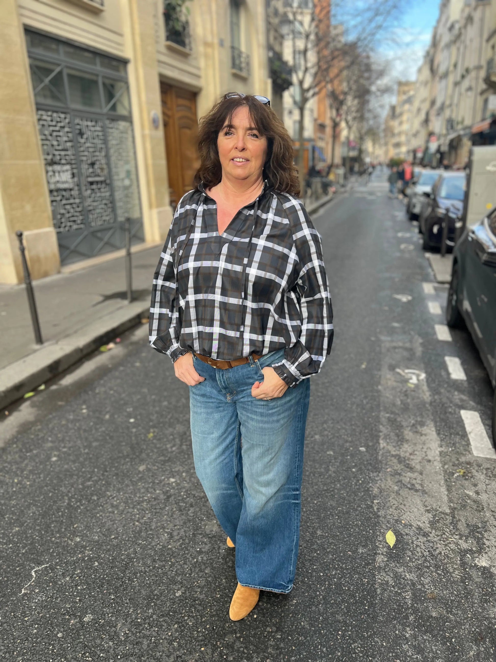 Blouse Joséphine à carreaux Les Militantes