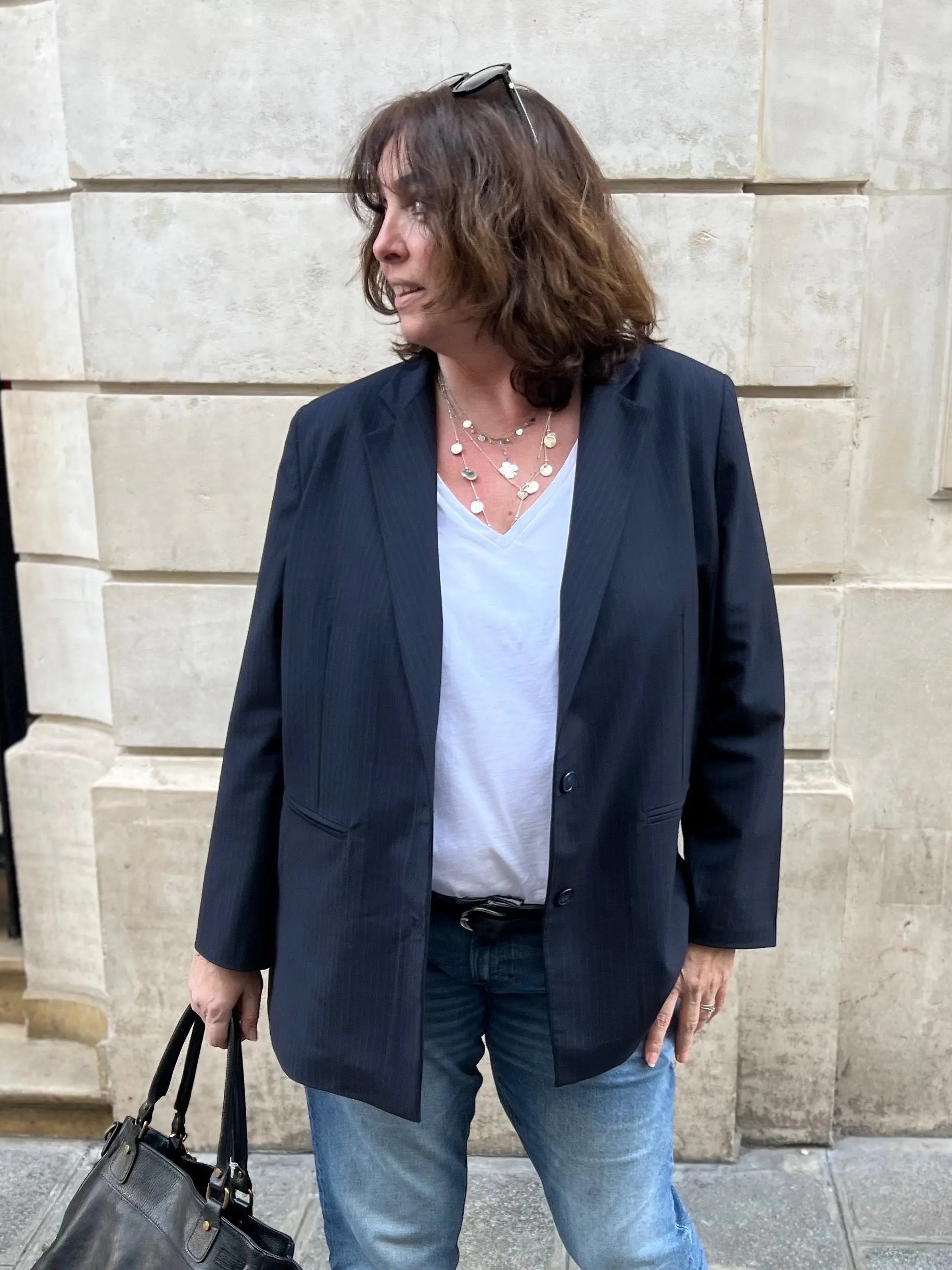 Blazer grande taille femme à rayures - Les Militantes