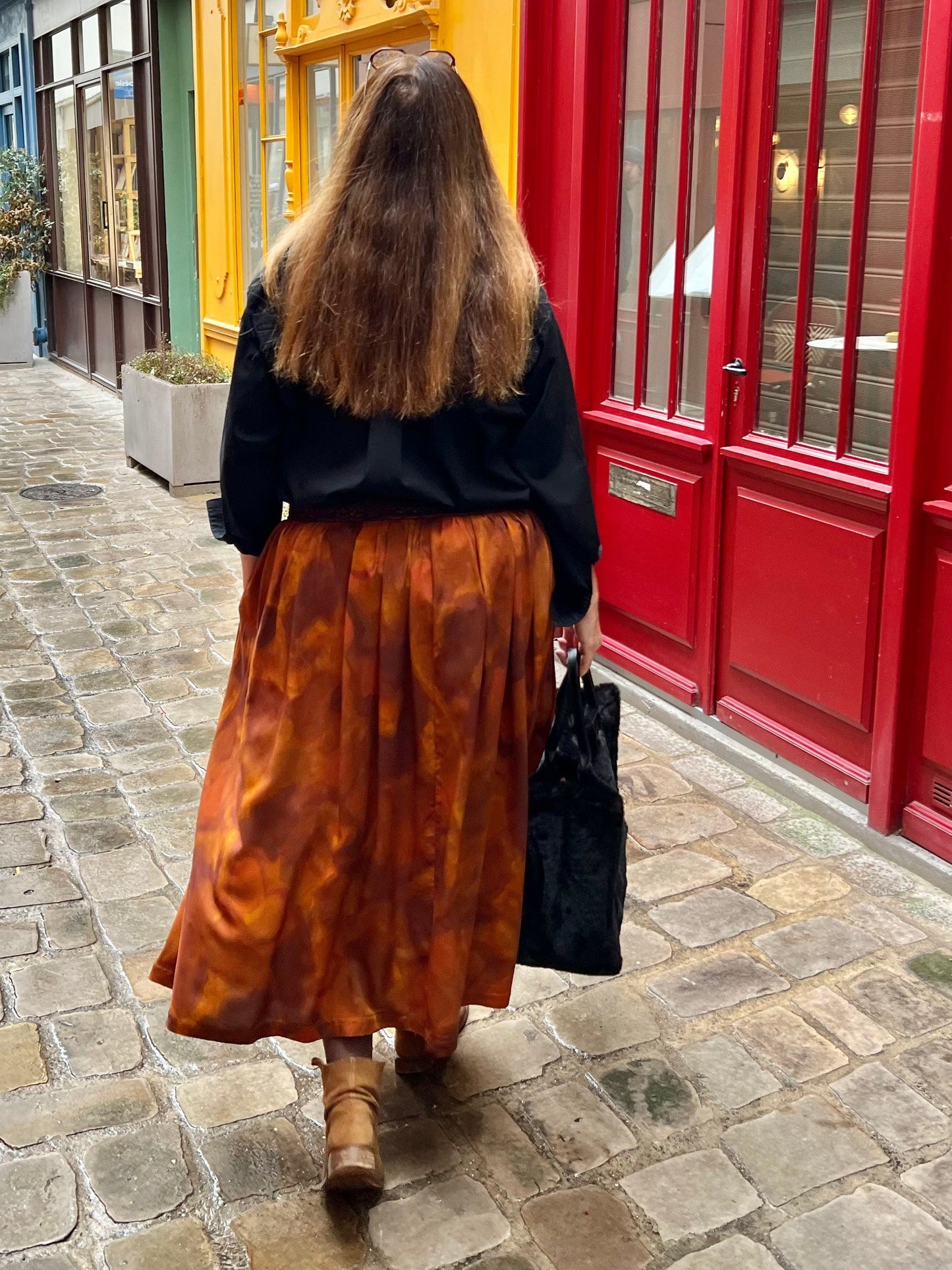 long skirt large size for modern woman back