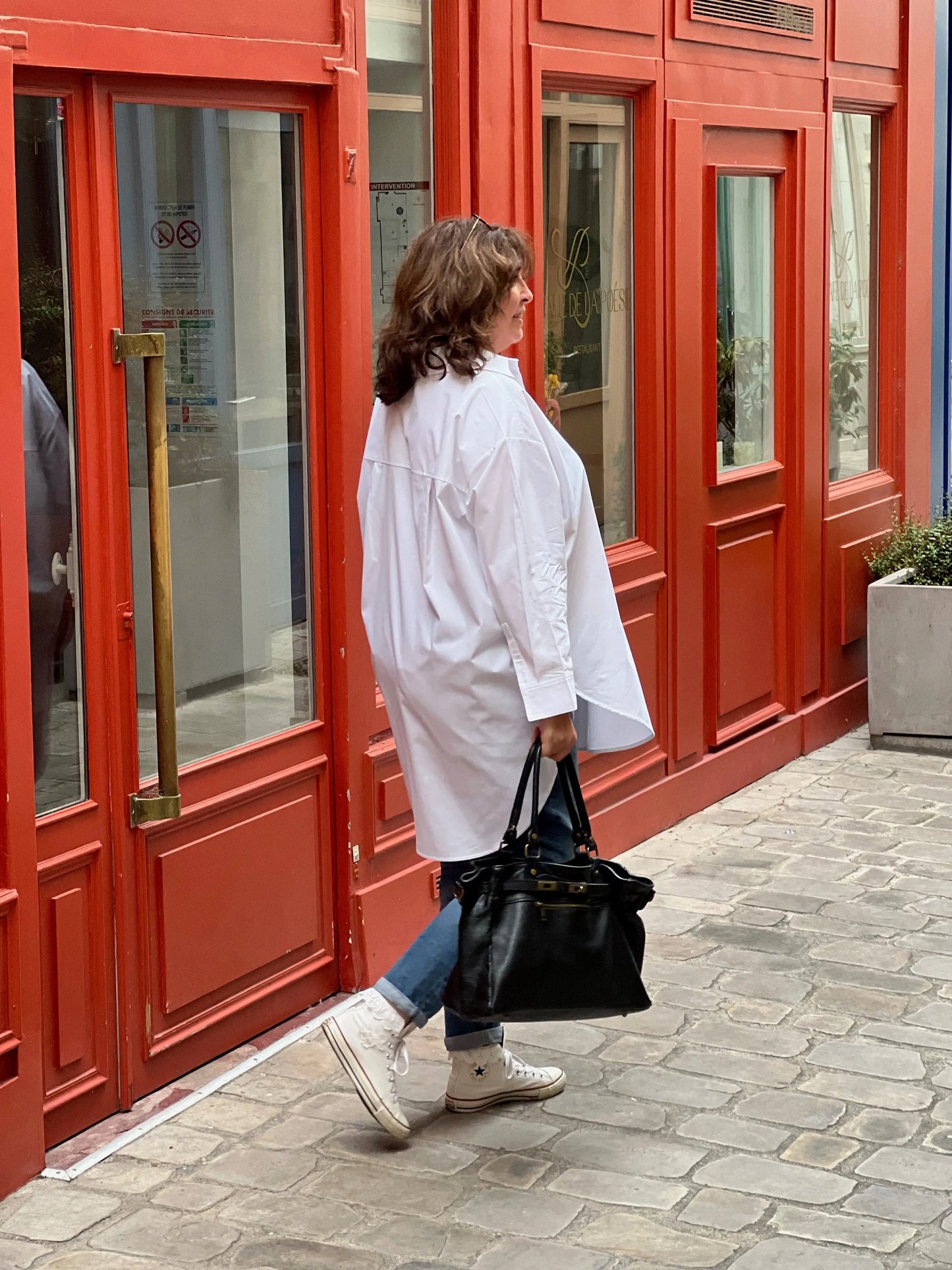 chemise longue grande taille femme blanc dos