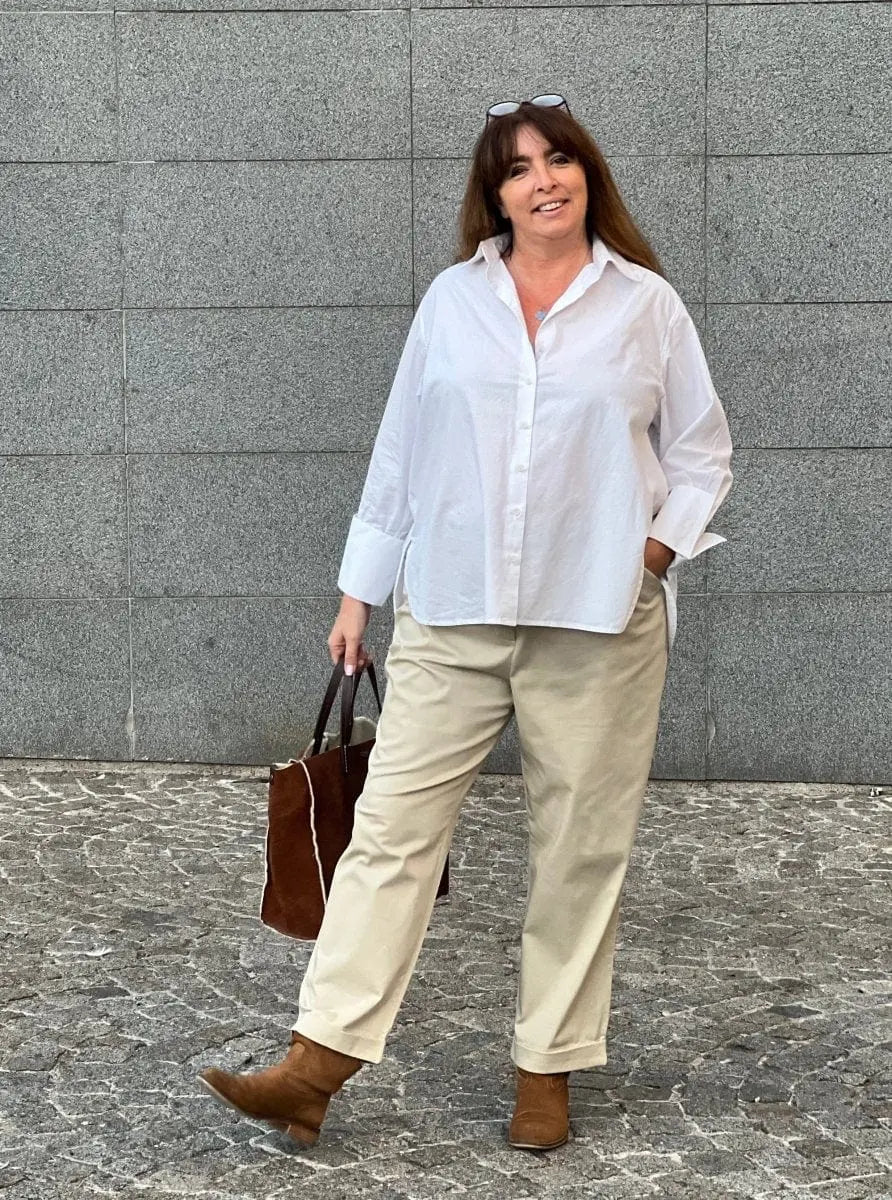 Pantalon grande taille Maurice en gabardine - Les Militantes