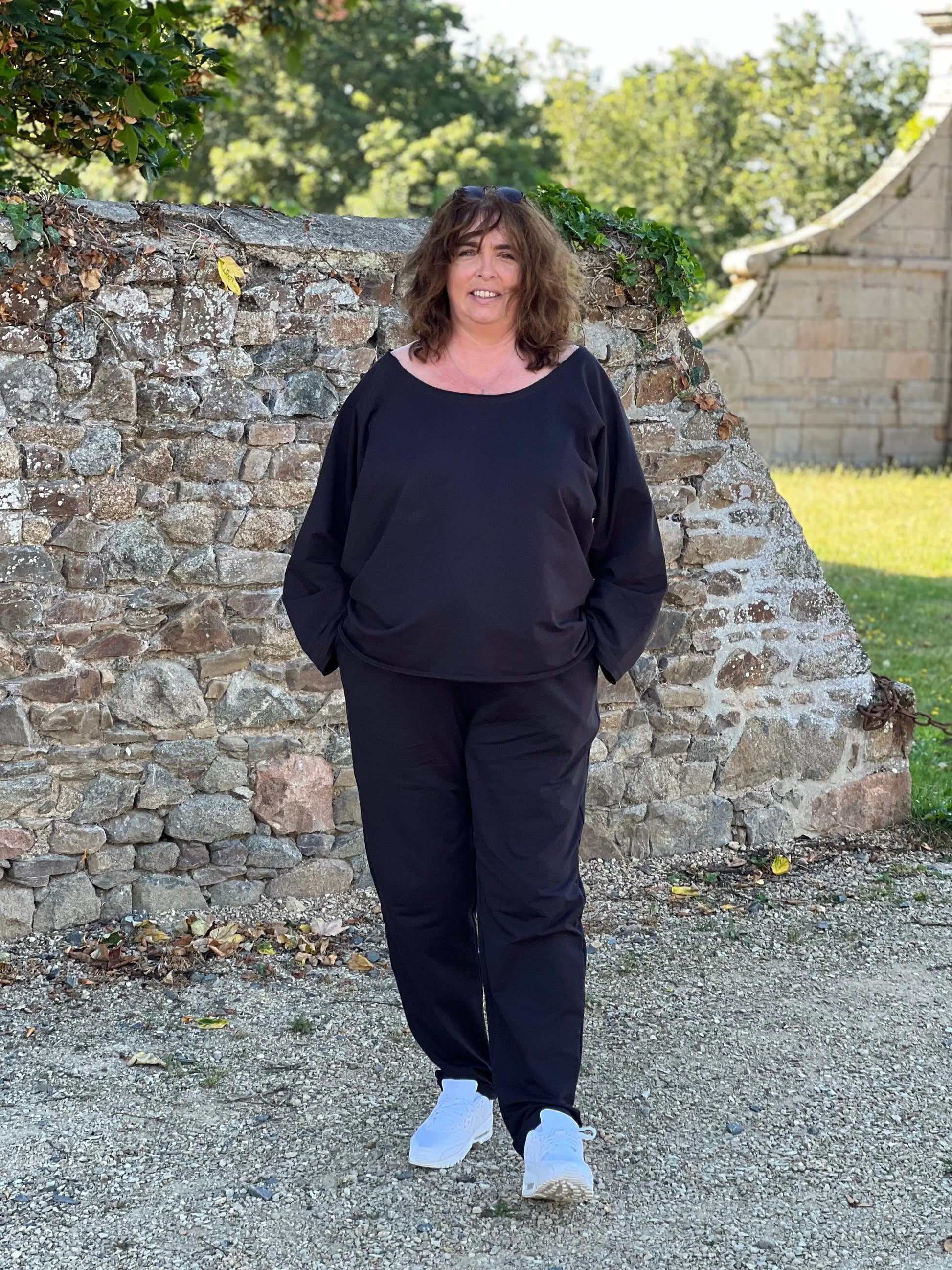 ensemble sweat et pantalon grande taille femme noir - Les Militantes