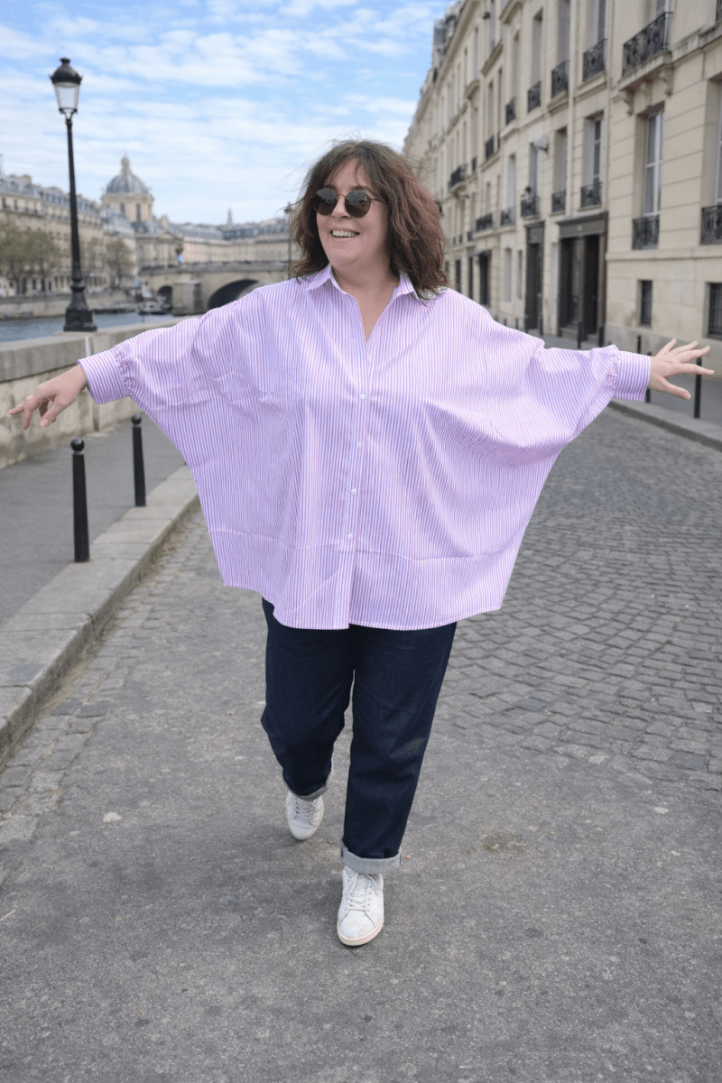 Chemise maxi oversize Caroline à rayures - Les Militantes