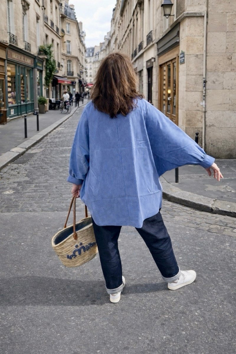 Chemise maxi oversize Caroline à rayures - Les Militantes