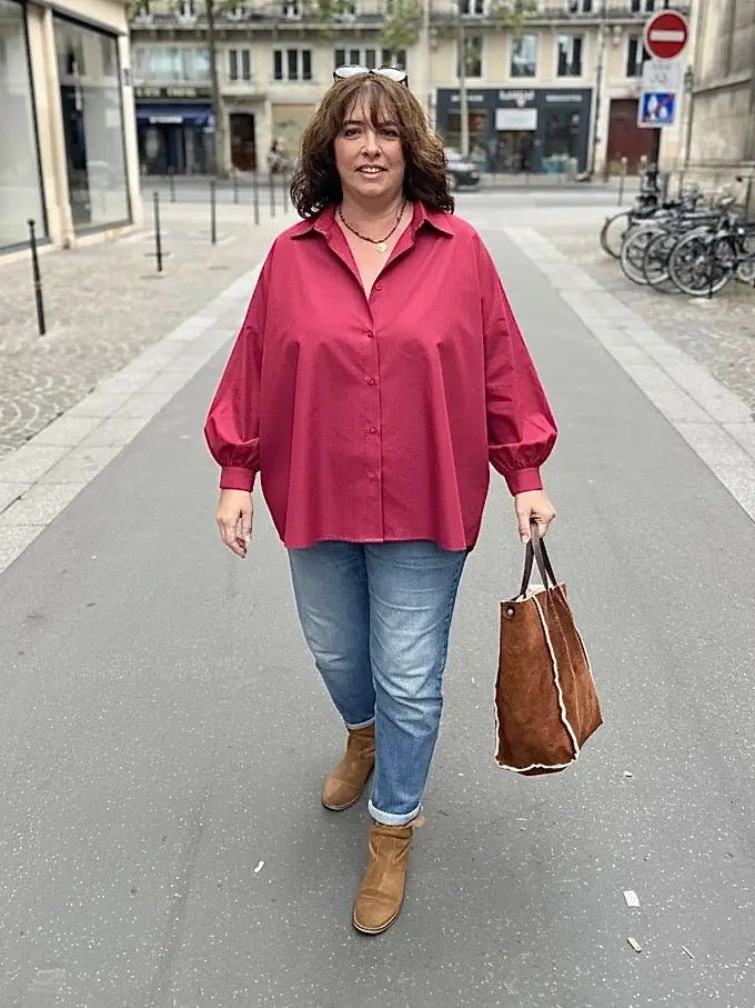Chemise maxi oversize grande taille Caroline - Les Militantes