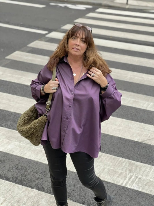 Chemise maxi oversize grande taille Caroline - Les Militantes