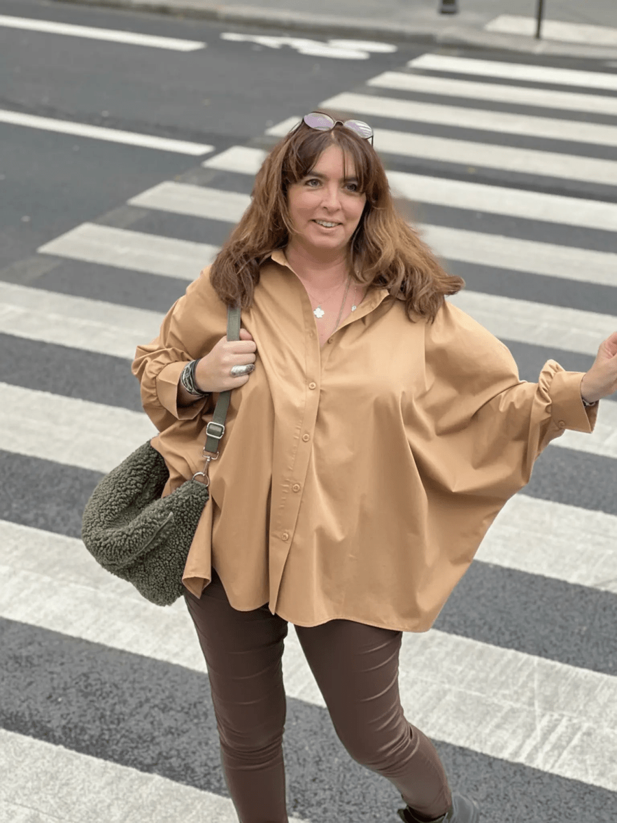 Chemise maxi oversize grande taille Caroline - Les Militantes