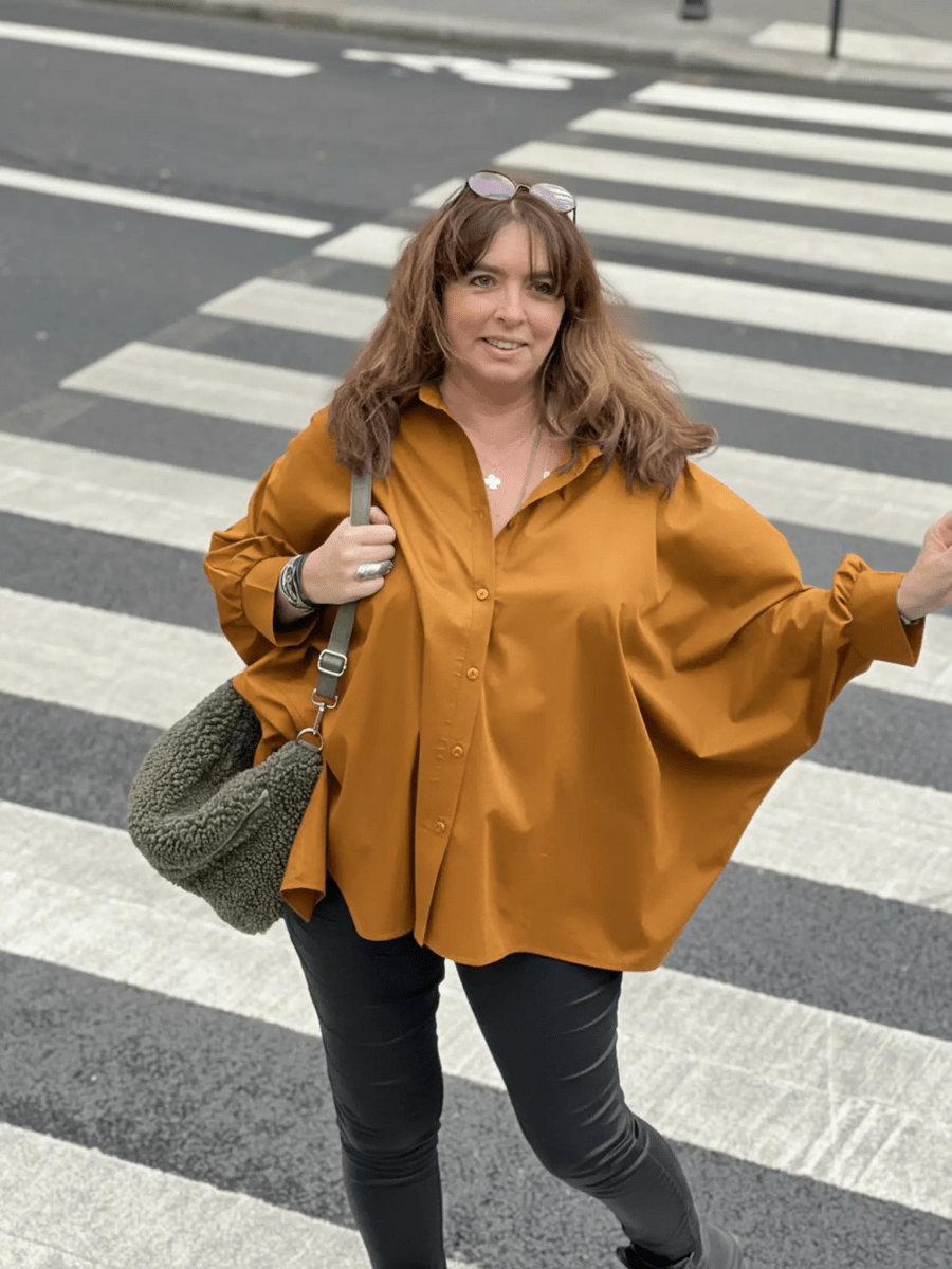 Chemise maxi oversize grande taille Caroline - Les Militantes