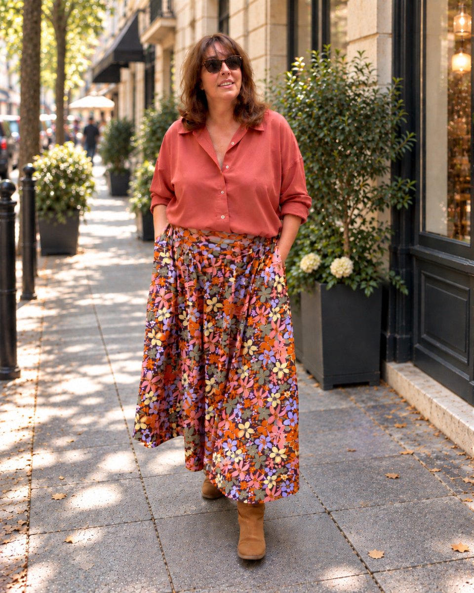 Jupe Lily couleurs d'automne - Les Militantes