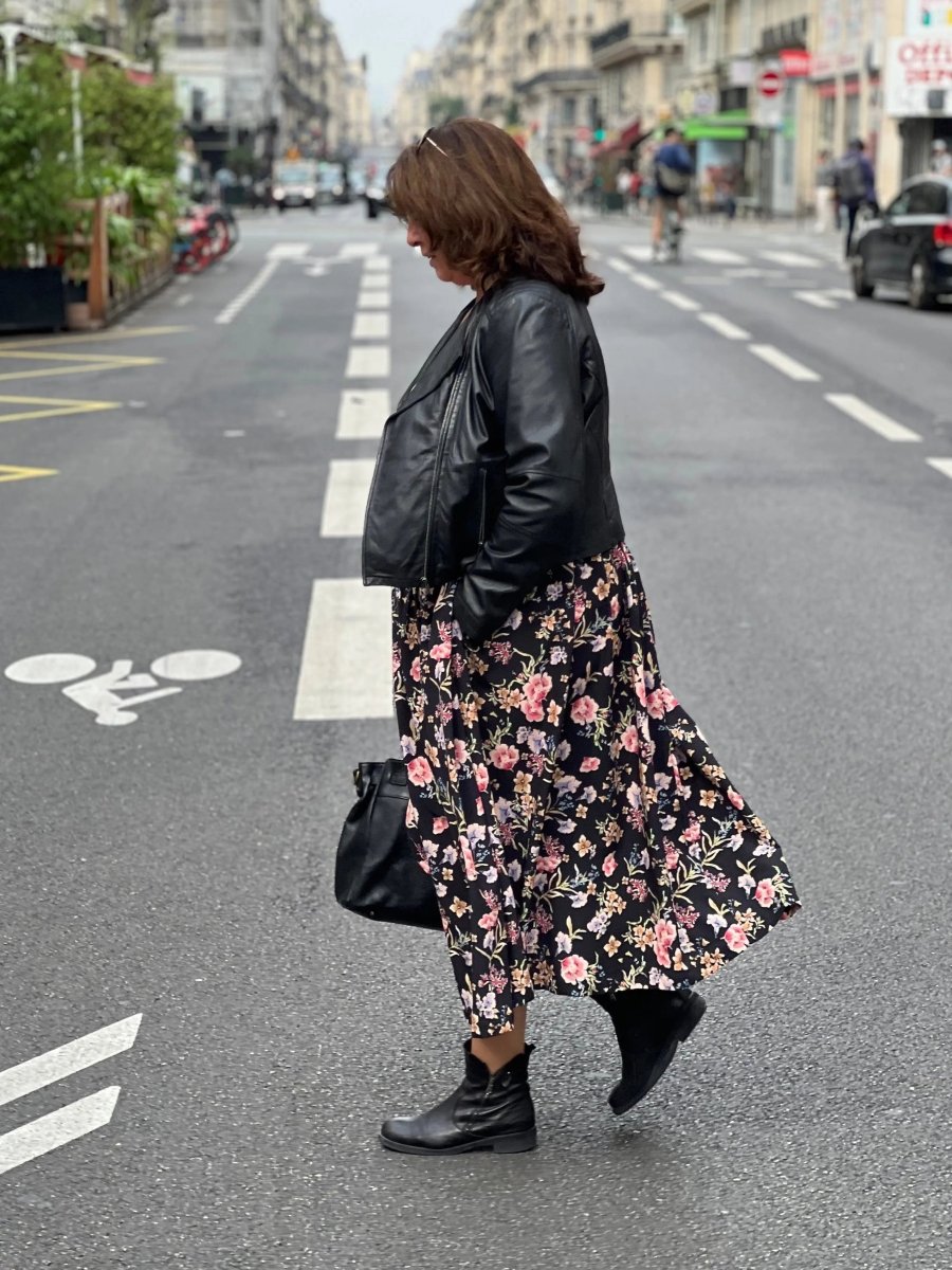 PROTO Jupe Lily imprimée grandes fleurs - Les Militantes