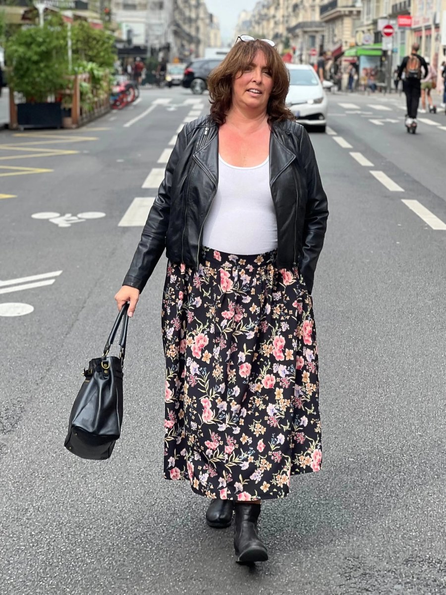 PROTO Jupe Lily imprimée grandes fleurs - Les Militantes