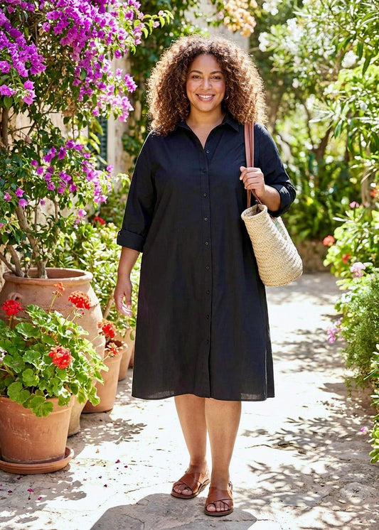 Robe chemise grande taille femme - allure élégante - Les Militantes