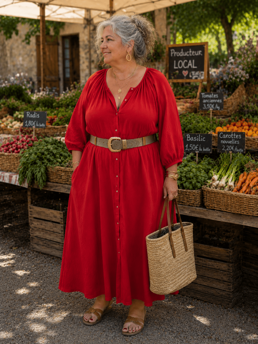 Robe Fantine - robe-chemise grande taille pour la plage - Les Militantes