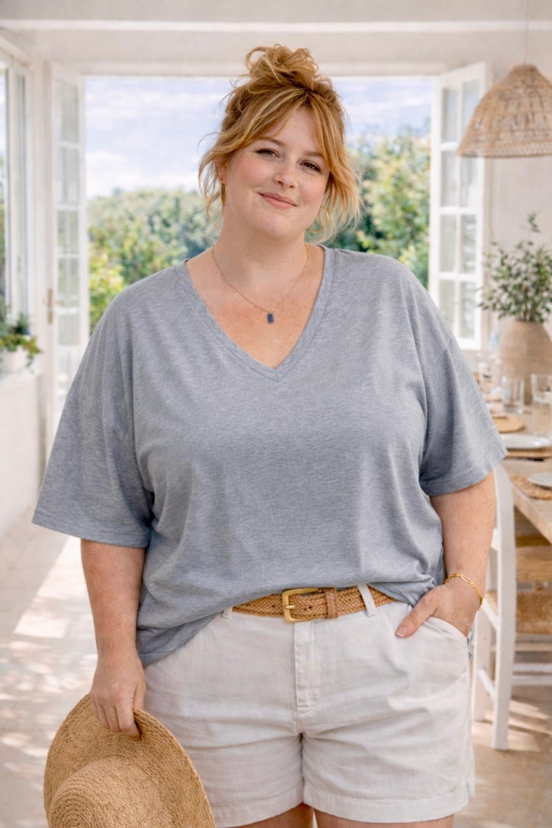 Tee-shirt grande taille coton gris Les Militantes